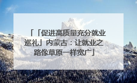 「促进高质量充分就业巡礼」内蒙古：让就业之路像草原一样宽广