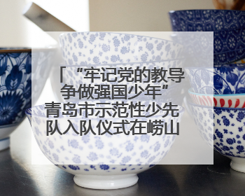“牢记党的教导 争做强国少年”青岛市示范性少先队入队仪式在崂山区举办