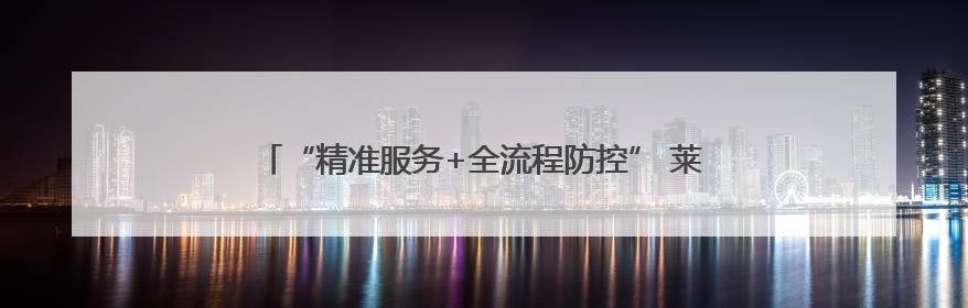 “精准服务+全流程防控” 莱西市税务局护航企业行稳致远