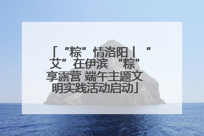 “粽”情洛阳丨“艾”在伊滨 “粽”享露营 端午主题文明实践活动启动
