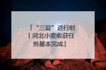 “三夏”进行时丨河北小麦收获任务基本完成