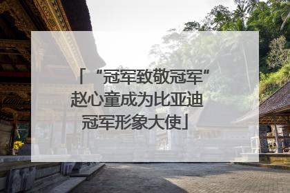 “冠军致敬冠军” 赵心童成为比亚迪冠军形象大使