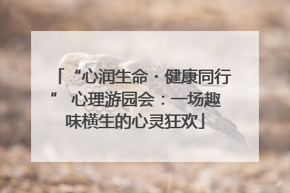 “心润生命・健康同行” 心理游园会：一场趣味横生的心灵狂欢