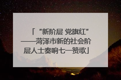 “新阶层 党旗红”——菏泽市新的社会阶层人士奏响七一赞歌