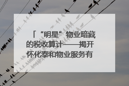 “明星”物业暗藏的税收算计——揭开怀化泰和物业服务有限公司隐匿未开票收入偷税真相