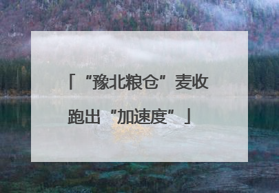 “豫北粮仓”麦收跑出“加速度”