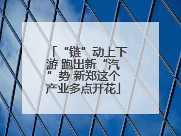 “链”动上下游 跑出新“汽”势 新郑这个产业多点开花