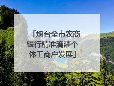 烟台全市农商银行精准滴灌个体工商户发展