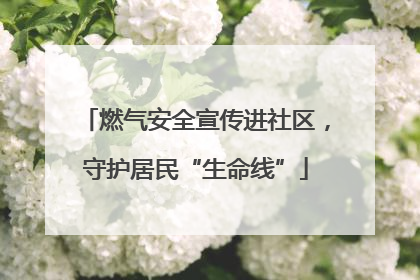 燃气安全宣传进社区，守护居民“生命线”