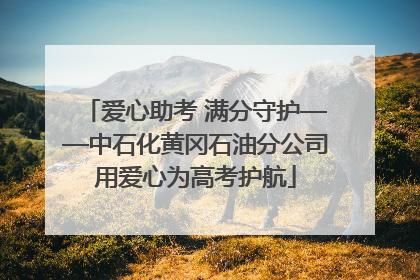 爱心助考 满分守护——中石化黄冈石油分公司用爱心为高考护航