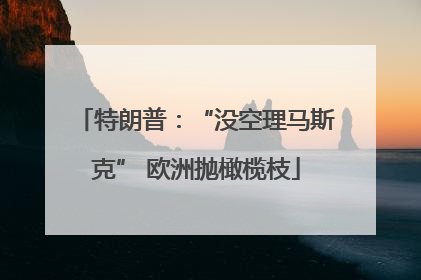 特朗普：“没空理马斯克” 欧洲抛橄榄枝