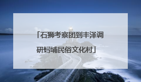 石狮考察团到丰泽调研蟳埔民俗文化村