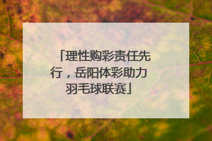 理性购彩责任先行，岳阳体彩助力羽毛球联赛