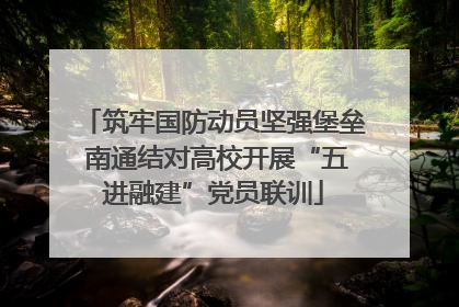 筑牢国防动员坚强堡垒 南通结对高校开展“五进融建”党员联训