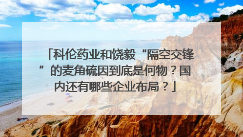 科伦药业和饶毅“隔空交锋”的麦角硫因到底是何物？国内还有哪些企业布局？