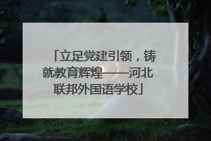 立足党建引领，铸就教育辉煌——河北联邦外国语学校