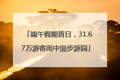 端午假期首日，31.67万游客雨中漫步游园