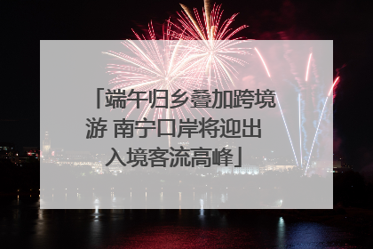 端午归乡叠加跨境游 南宁口岸将迎出入境客流高峰