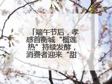 端午节后，孝感首衡城“榴莲热”持续发酵，消费者迎来“甜蜜”囤货期