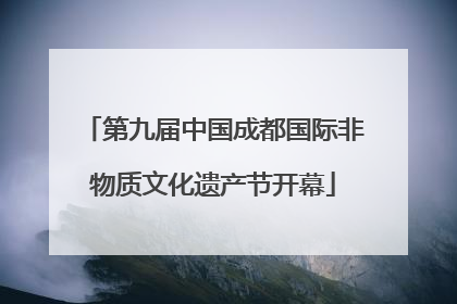 第九届中国成都国际非物质文化遗产节开幕