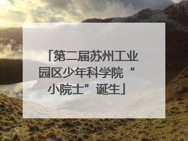 第二届苏州工业园区少年科学院“小院士”诞生