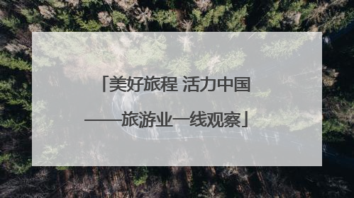 美好旅程 活力中国——旅游业一线观察
