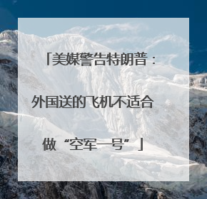 美媒警告特朗普：外国送的飞机不适合做“空军一号”