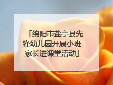 绵阳市盐亭县先锋幼儿园开展小班家长进课堂活动