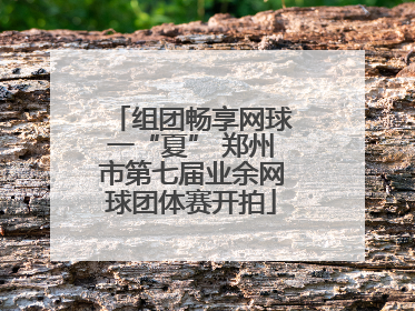 组团畅享网球一“夏” 郑州市第七届业余网球团体赛开拍
