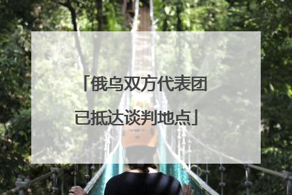 俄乌双方代表团已抵达谈判地点