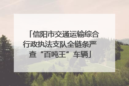 信阳市交通运输综合行政执法支队全链条严查“百吨王”车辆