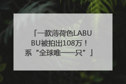 一款薄荷色LABUBU被拍出108万！系“全球唯一一只”