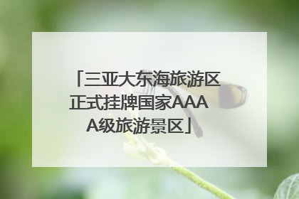三亚大东海旅游区正式挂牌国家AAAA级旅游景区