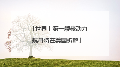 世界上第一艘核动力航母将在美国拆解