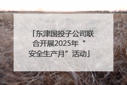 东津国投子公司联合开展2025年“安全生产月”活动