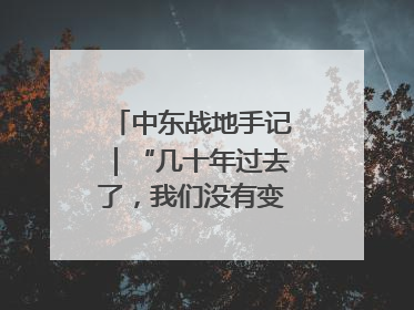 中东战地手记｜“几十年过去了，我们没有变得更安全”