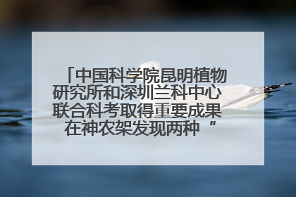 中国科学院昆明植物研究所和深圳兰科中心联合科考取得重要成果 在神农架发现两种“国保”级兰花