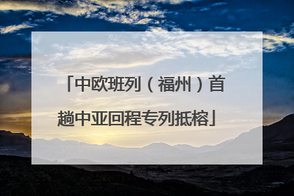 中欧班列（福州）首趟中亚回程专列抵榕