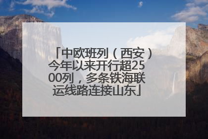 中欧班列（西安）今年以来开行超2500列，多条铁海联运线路连接山东