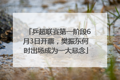 乒超联赛第一阶段6月3日开票，樊振东何时出场成为一大悬念