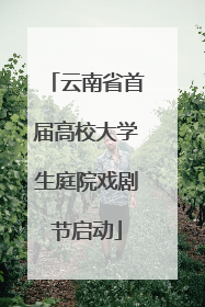 云南省首届高校大学生庭院戏剧节启动