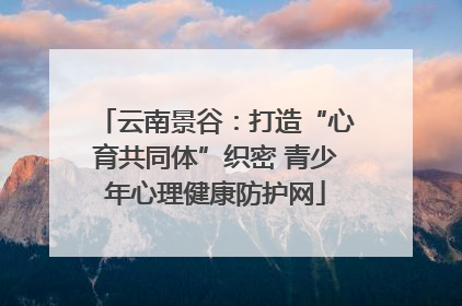 云南景谷：打造“心育共同体”织密 青少年心理健康防护网
