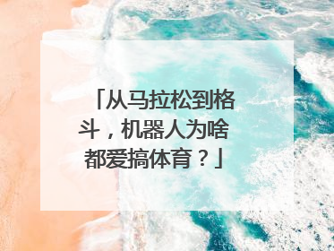 从马拉松到格斗，机器人为啥都爱搞体育？