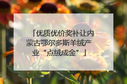 优质优价奖补让内蒙古鄂尔多斯羊绒产业“点绒成金”