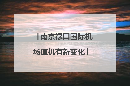 南京禄口国际机场值机有新变化
