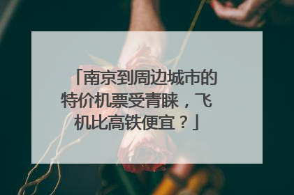 南京到周边城市的特价机票受青睐，飞机比高铁便宜？