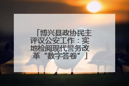 博兴县政协民主评议公安工作：实地检阅现代警务改革“数字答卷”