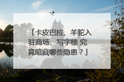 卡皮巴拉、羊驼入驻商场、写字楼 究竟暗藏哪些隐患？