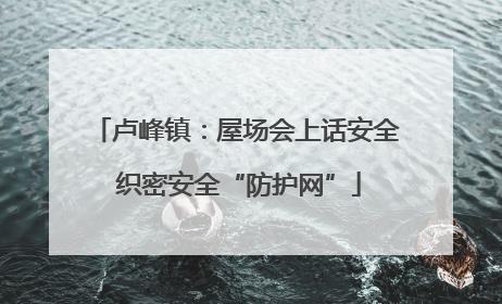 卢峰镇：屋场会上话安全 织密安全“防护网”
