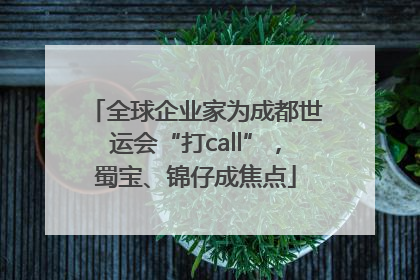 全球企业家为成都世运会“打call”，蜀宝、锦仔成焦点
